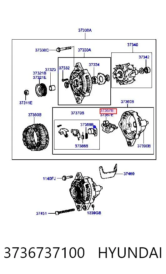 Диодный мост 3736737100 Hyundai/Kia