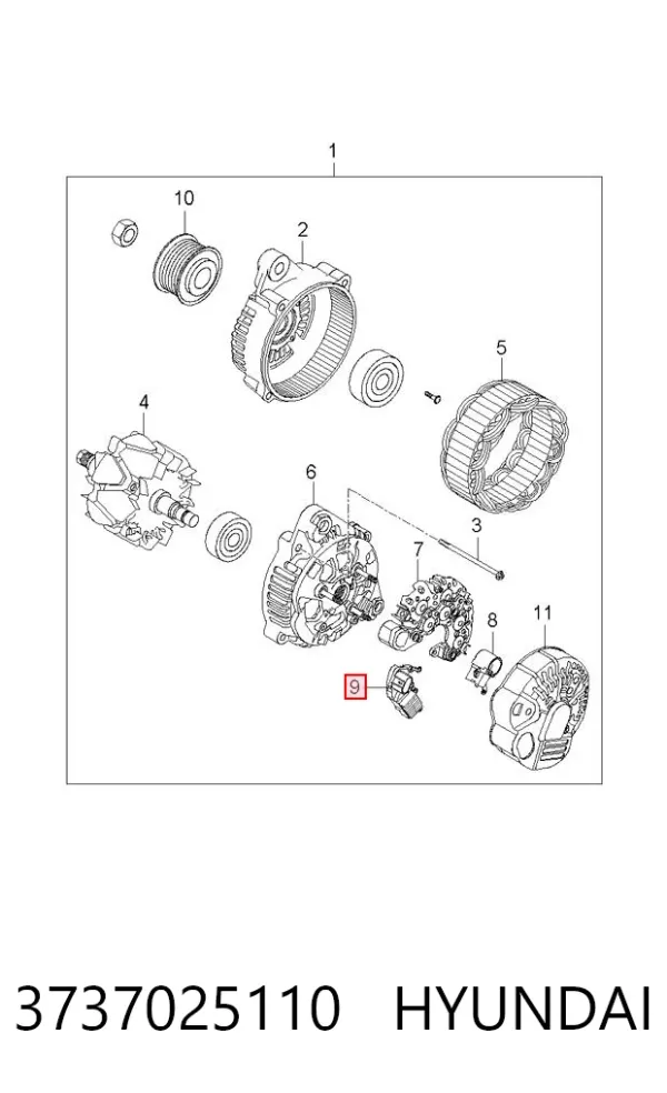 Реле генератора 3737025110 Hyundai/Kia