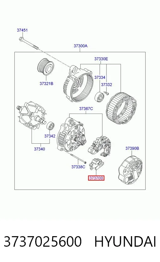 Реле генератора 3737025600 Hyundai/Kia