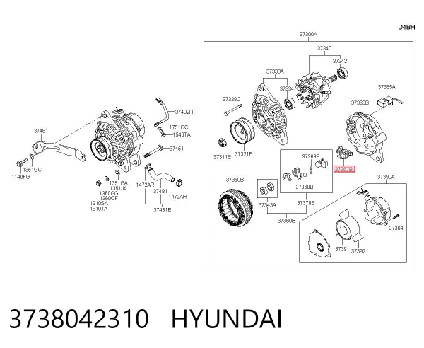 Диодный мост 3738042310 Hyundai/Kia