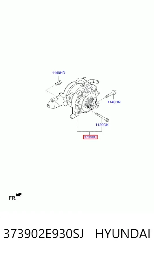 Генератор 373902E930SJ Hyundai/Kia