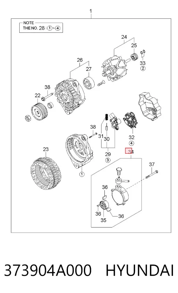  373904A000 Hyundai/Kia