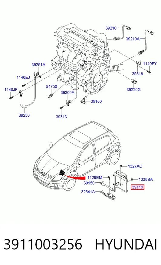 Блок управления двигателем Hyundai I20 I