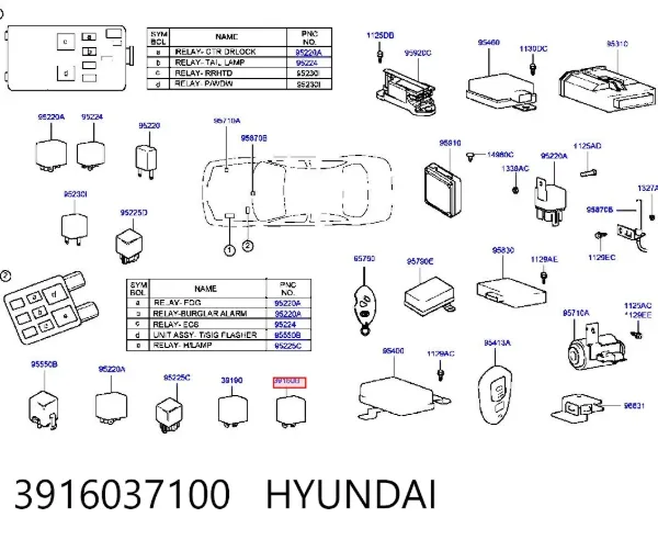  3916037100 Hyundai/Kia