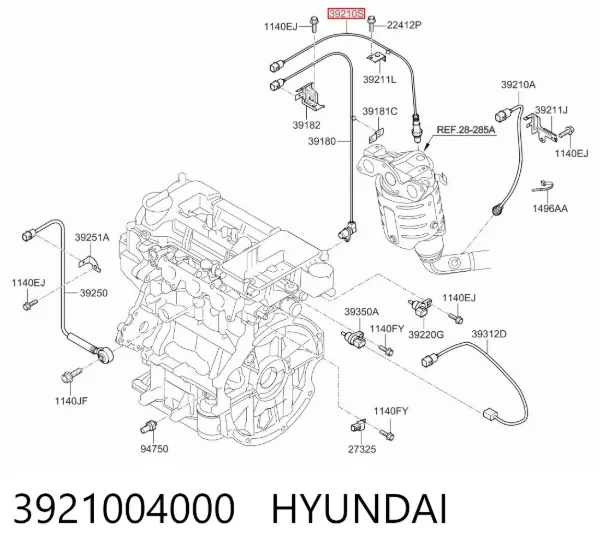 Датчик кислорода до катализатора 3921004000 Hyundai/Kia