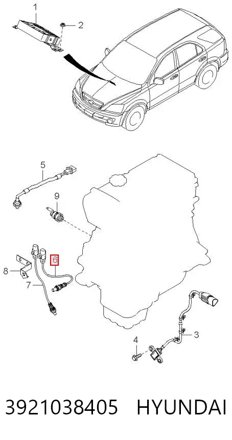 Лямбда зонд 3921038405 Hyundai/Kia