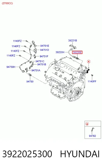 Датчик температуры масла двигателя HYUNDAI 3922025300