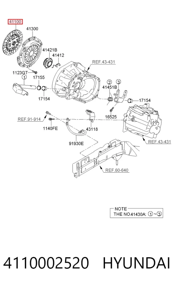 Диск сцепления 4110002520 Hyundai/Kia