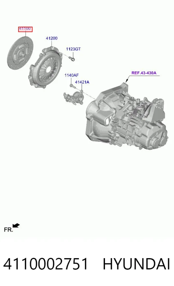 Диск сцепления 4110002751 Hyundai/Kia