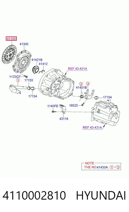 Диск сцепления 4110002810 Hyundai/Kia
