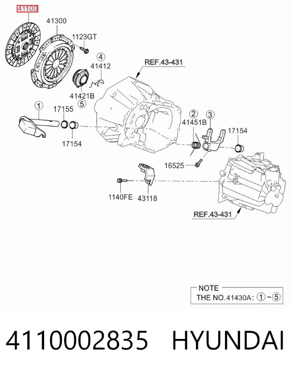 Диск сцепления 4110002835 Hyundai/Kia