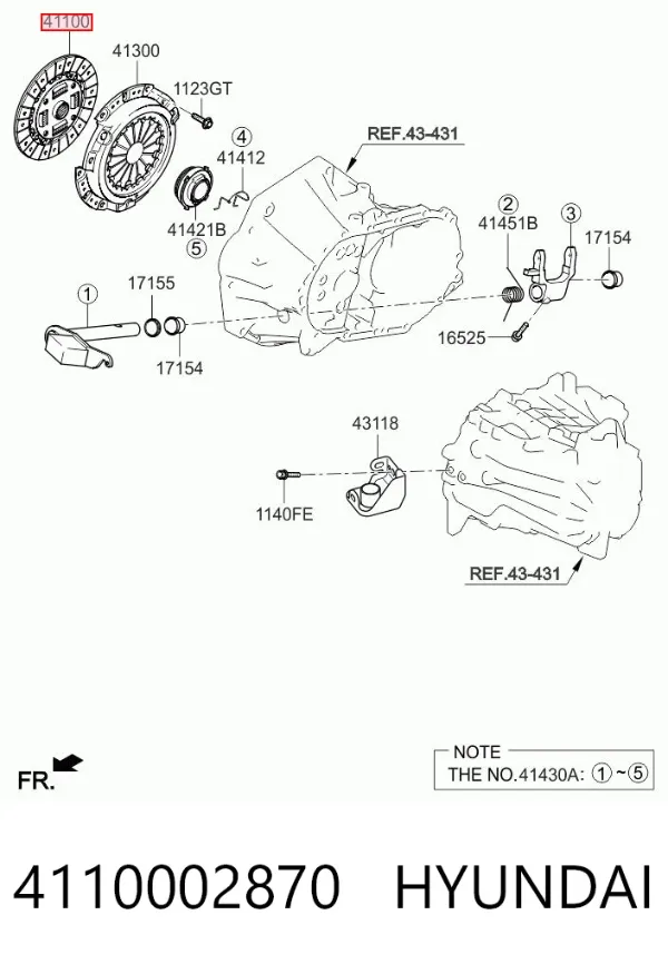 Диск сцепления 4110002870 Hyundai/Kia