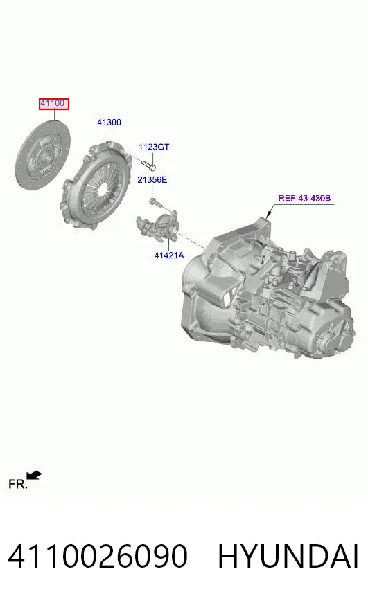 Диск сцепления 4110026090 Hyundai/Kia