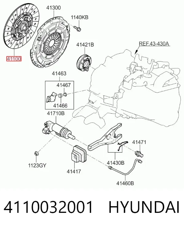 Диск сцепления KIA Carens III
