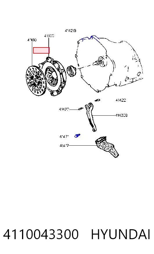 Диск сцепления 4110043300 Hyundai/Kia