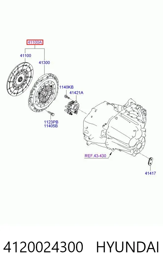 Сцепление 4120024300 Hyundai/Kia