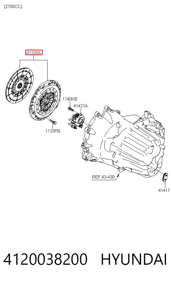 Сцепление 4120038200 Hyundai/Kia