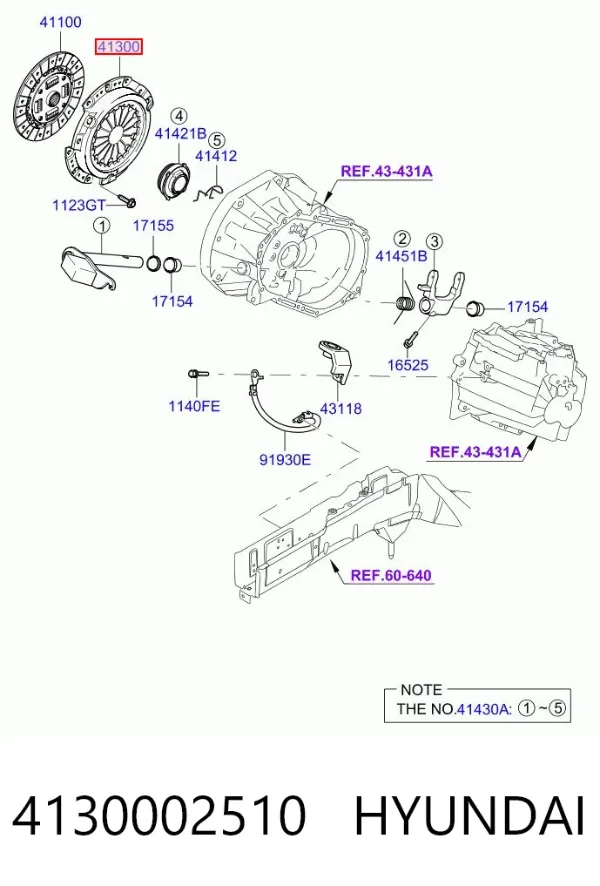 Корзина сцепления 4130002510 Hyundai/Kia