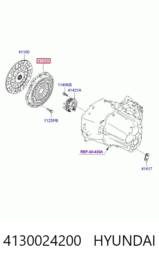 Корзина сцепления 4130024200 Hyundai/Kia