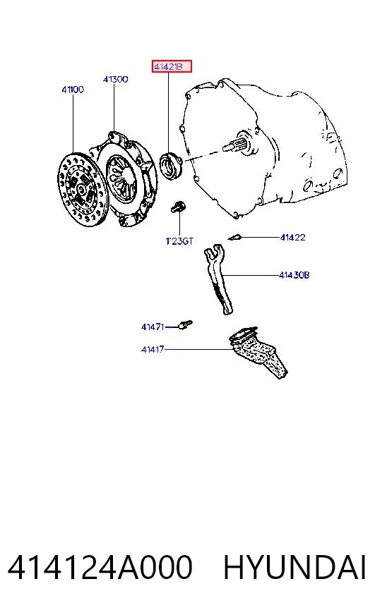 Выжимной подшипник 414124A000 Hyundai/Kia
