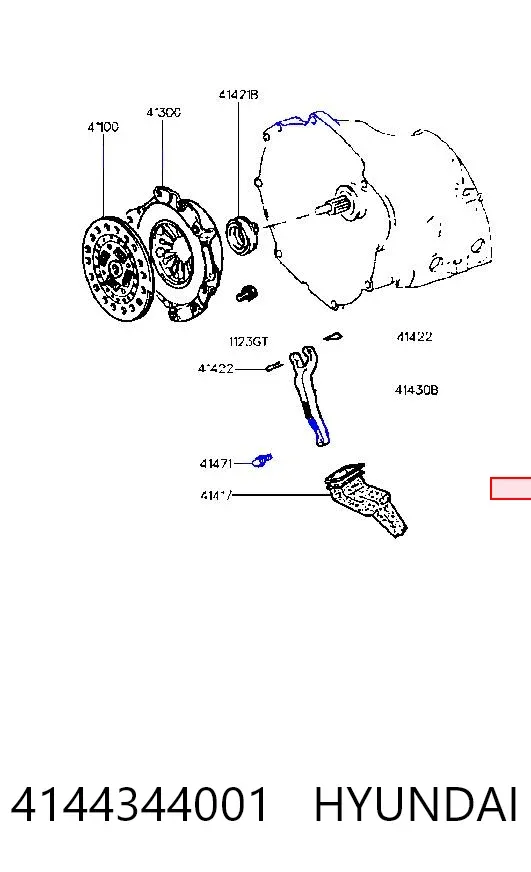 Вилка сцепления 4144344001 Hyundai/Kia