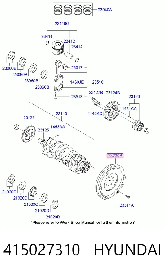 Маховик 415027310 Hyundai/Kia