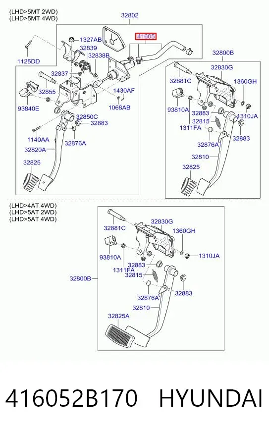 Главный цилиндр сцепления 416052B170 Hyundai/Kia