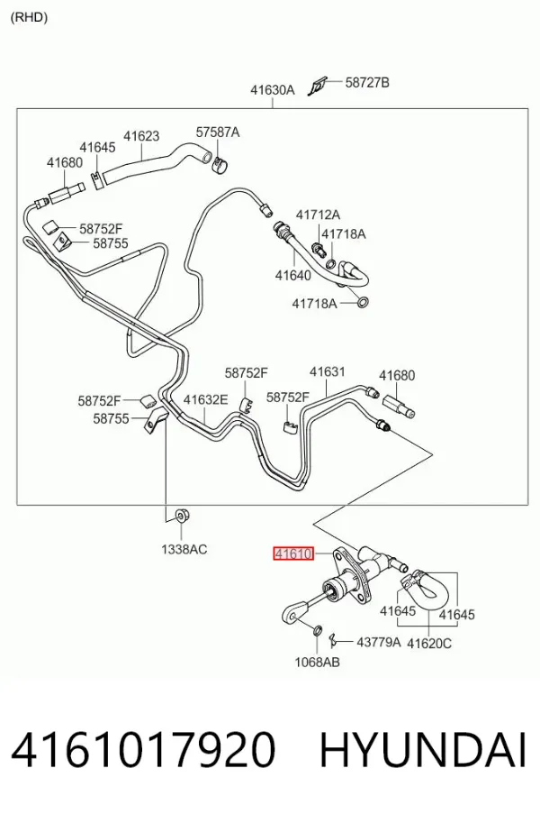 Главный цилиндр сцепления 4161017920 Hyundai/Kia
