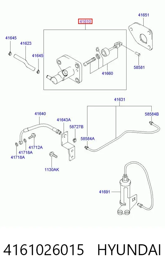 4161026015 Hyundai/Kia Цилиндр сцепления главный