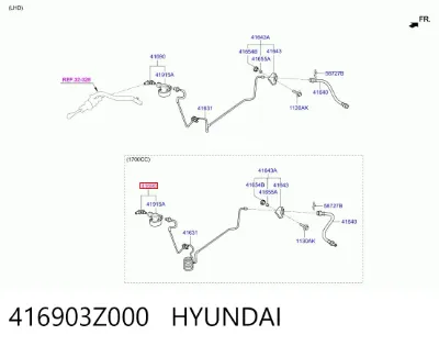Клапан контроля гидропривода сцепления HYUNDAI 416903Z000