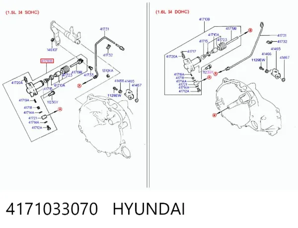 Рабочий цилиндр сцепления 4171033070 Hyundai/Kia