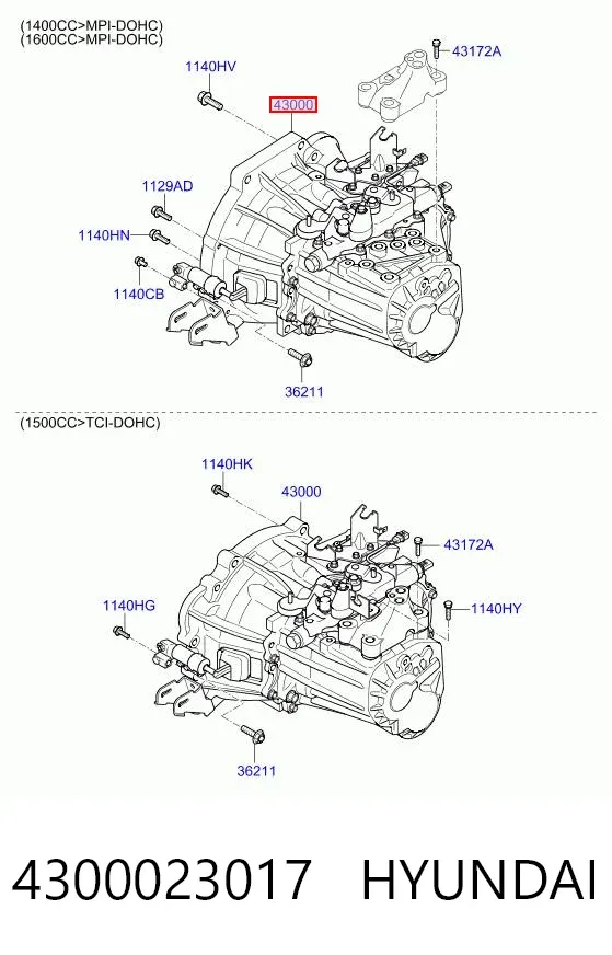 КПП 4300023017 Hyundai/Kia