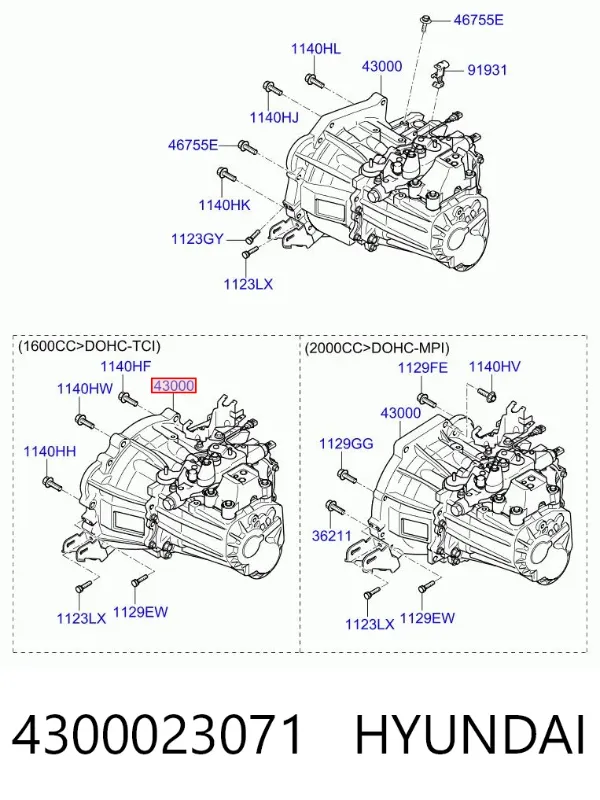 КПП 4300023071 Hyundai/Kia