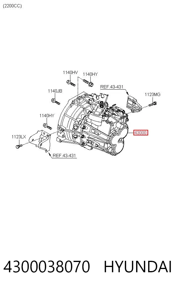 КПП 4300038070 Hyundai/Kia