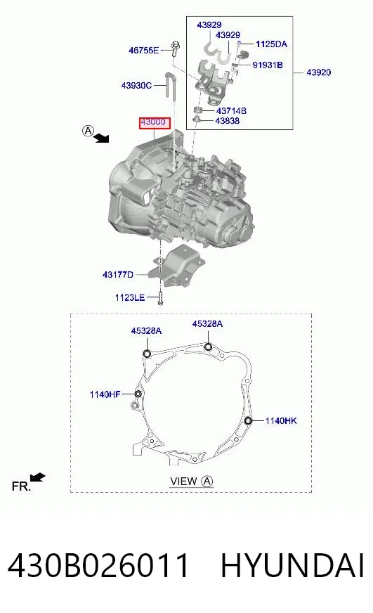 КПП 430B026011 Hyundai/Kia