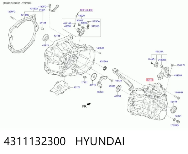 КПП 4311132300 Hyundai/Kia