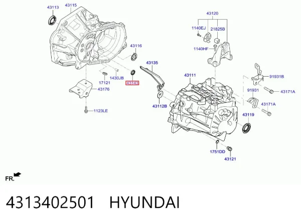 Сальник АКПП/КПП (входного/первичного вала) 4313402501 Hyundai/Kia