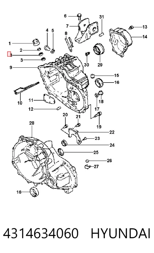 Подшипник КПП 4314634060 Hyundai/Kia