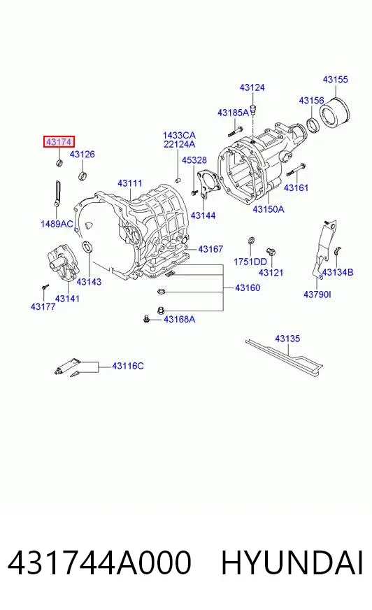 Подшипник КПП 431744A000 Hyundai/Kia
