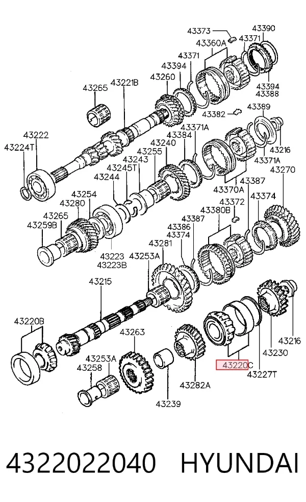 Подшипник шестерни 4-й передачи КПП 4322028050 KBC