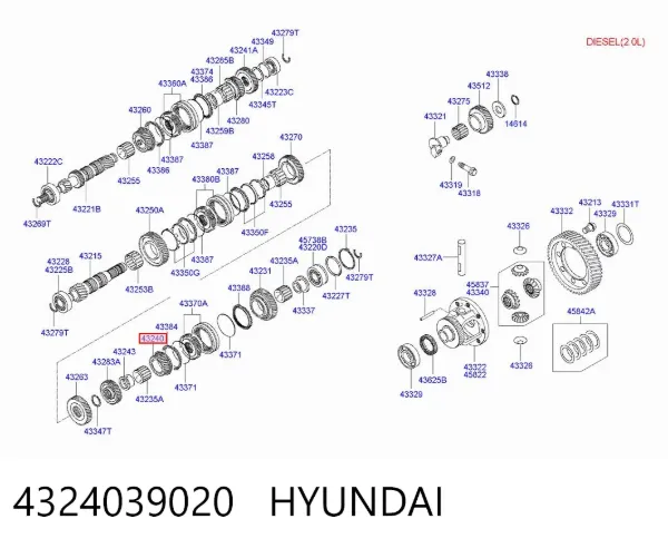  4324039020 Hyundai/Kia