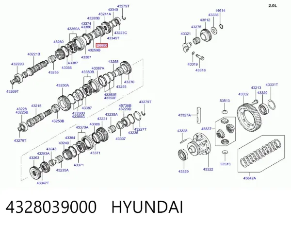  4328039000 Hyundai/Kia