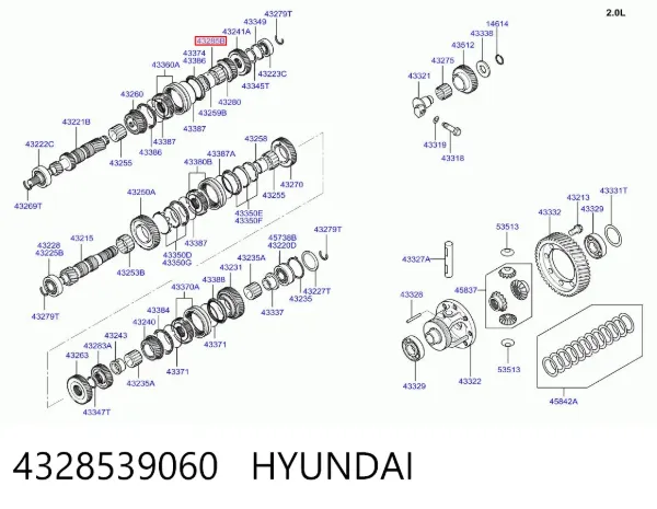  4328539060 Hyundai/Kia