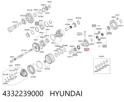 Корпус дифференциала переднего моста, сателитов HYUNDAI 4332239000