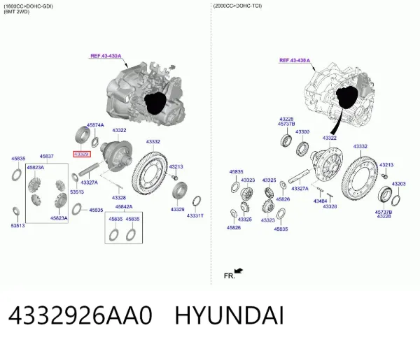  4332926AA0 Hyundai/Kia