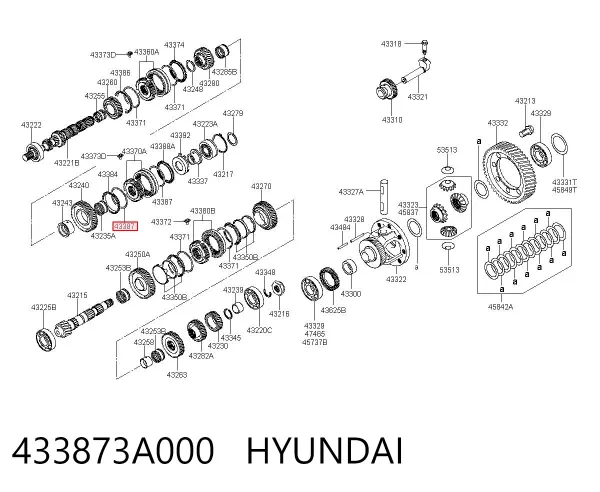  433873A000 Hyundai/Kia