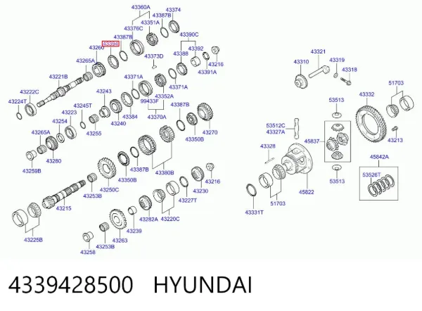 Кольцо синхронизатора 4339428500 Chrysler