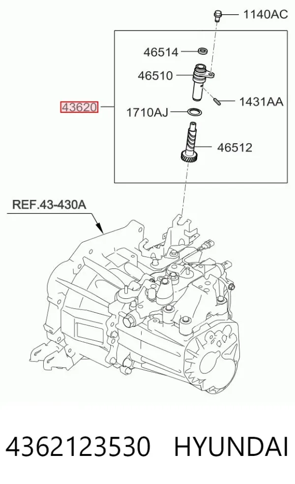 Датчик скорости 4362123530 Hyundai/Kia