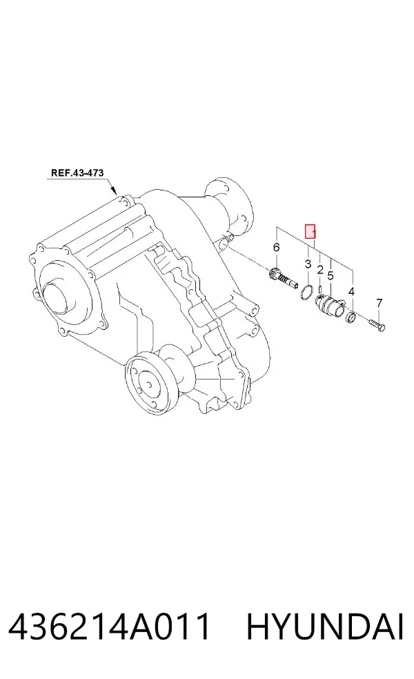 Датчик скорости 436214A011 Hyundai/Kia