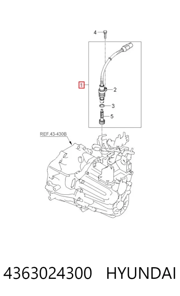 Датчик скорости 4363024300 Hyundai/Kia